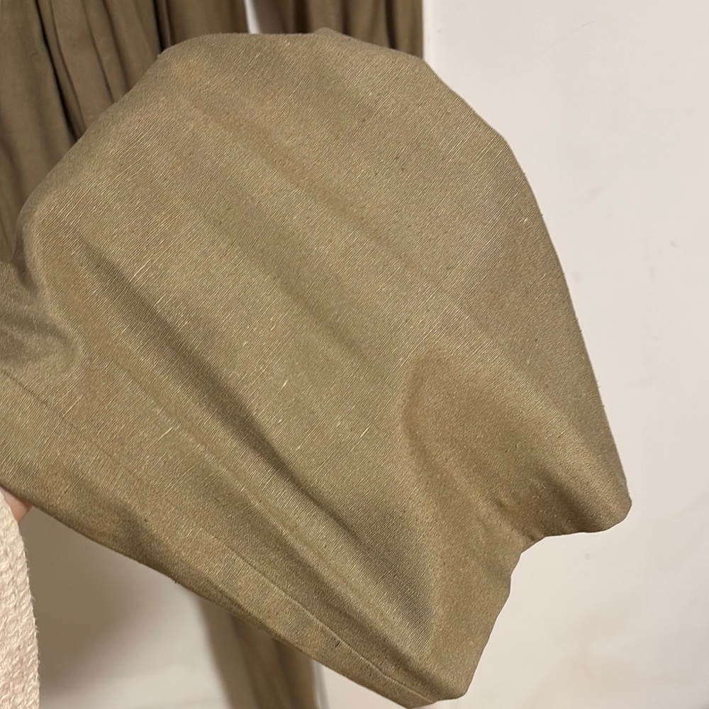 Vintage RARE Pierre Cardin Silk jumpsuit- Beige Petite size 4 - Picture 9 of 10